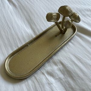 Gold Mushroom Incense Burner